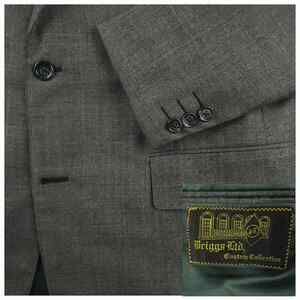 Vtg Single Breasted Suit Mens 40R/34R Classic Fit Wool 2 Piece Glen Check Plaid